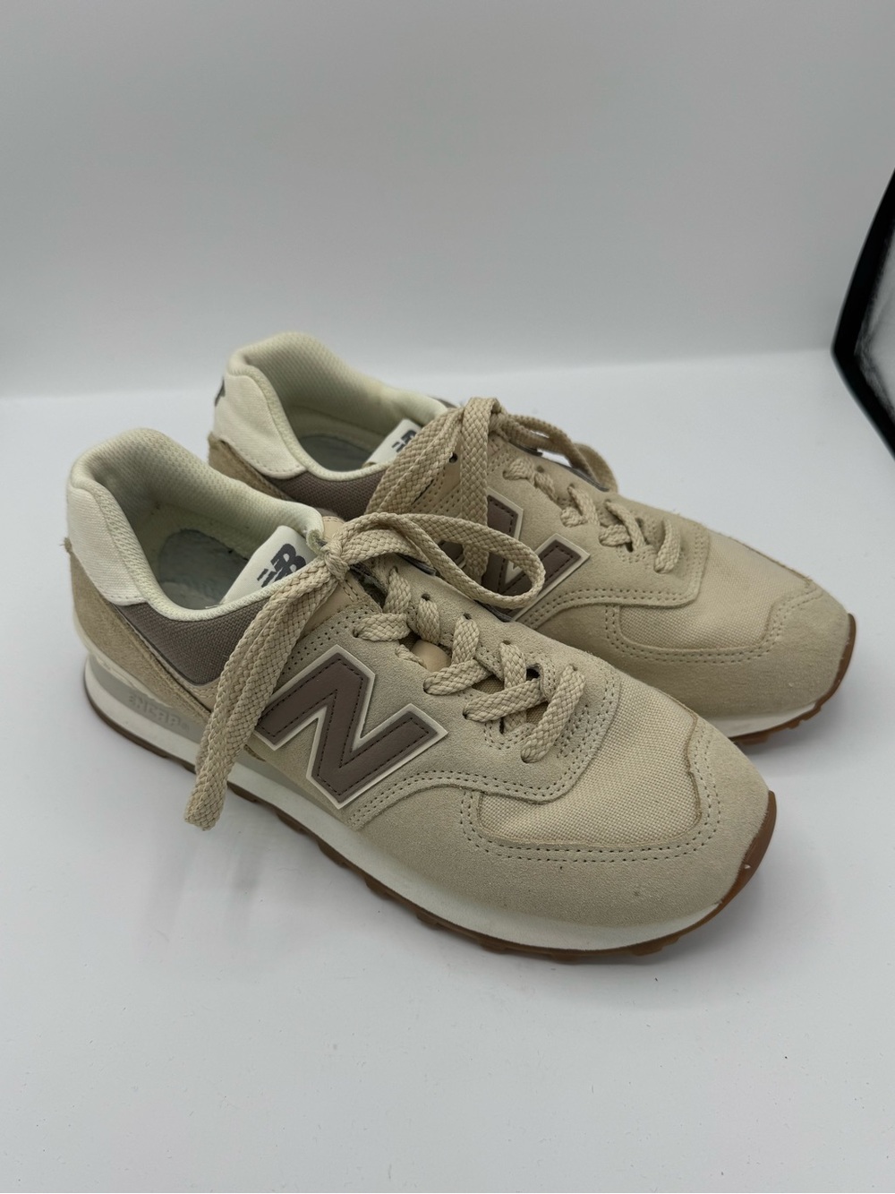 New Balance 574 Sandstone Angora sneakers women’s size 9 neutral